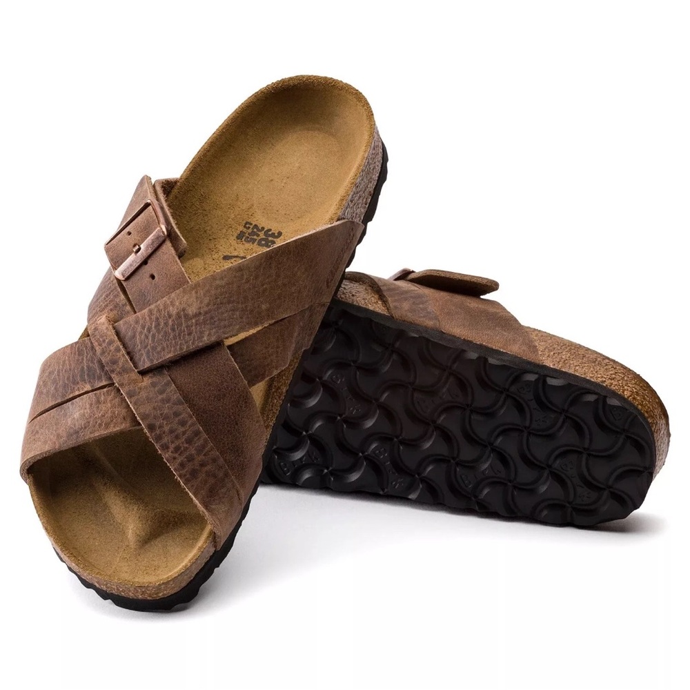 Birkenstock Lugano Tobacco Leather Sandal 44/11